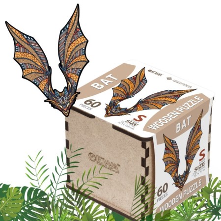 Wooden figured puzzle Ewa "Bat", 27 × 20 cm-1