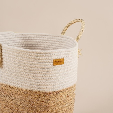 Belly basket wicker -round SL Home "Order", 35 × 40 cm, cotton, hyacinth-3