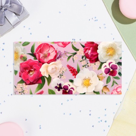 Money envelope "Universal" flowers, 8.3x16.7 cm-1