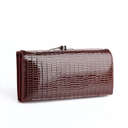 Women's wallet on a magnet, burgundy color