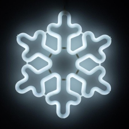 LED figure "Snowflake" 30 cm, plastic, 220 V, glow of white