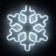 LED figure "Snowflake" 30 cm, plastic, 220 V, glow of white
