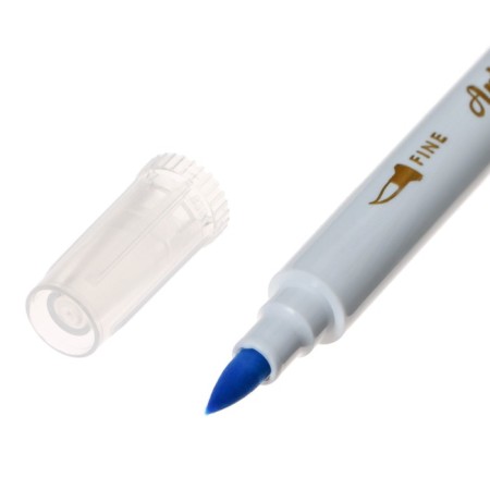 Flomasters 12 colors, soft brush in a tube-5