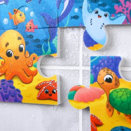 Soft puzzle for kids "Sea World", 6 parts, crumb I-6