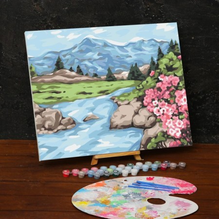 Picture on numbers on a canvas with a subframe "Power of the Mountains", 40 x 50 cm-1