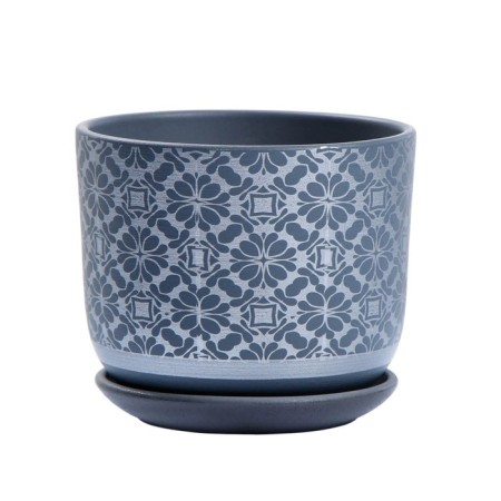 Flower pot "Hypyur" gray, 1.73 liters-3