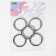 Carabin ring is flat, d = 38/48 mm, thickness - 5 mm, 5 pcs, silver color