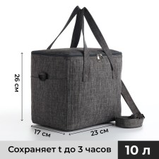 Thermal -mosquito with zipper, external pocket, 10 l, color gray color