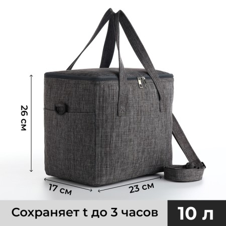 Thermal -mosquito with zipper, external pocket, 10 l, color gray color