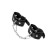 Pecado BDSM bracelets, mini with rounded corners, genuine leather, black