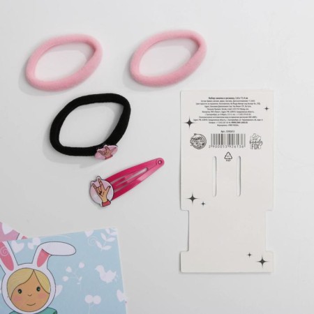 Резинки и заколка для волос «It`s girl things», набор-4