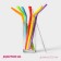 Silicone tubes for drinks of a share, 6 tubes (1 × 21.5 cm), brush