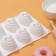 Form for mussa desserts and baking konfinetta "Jelly", silicone, 30 × 17.5 × 4 cm, 8 cells (7.4 × 5.3 × 4 cm), white color