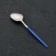 Spoon teaspoon Magistro "Blink", 14.5 cm, on suspension, silver color, blue handle