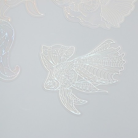 Stickers for creativity "Holography. Fish" d = 10 cm set 10 pcs 0.2x14x11 cm-2