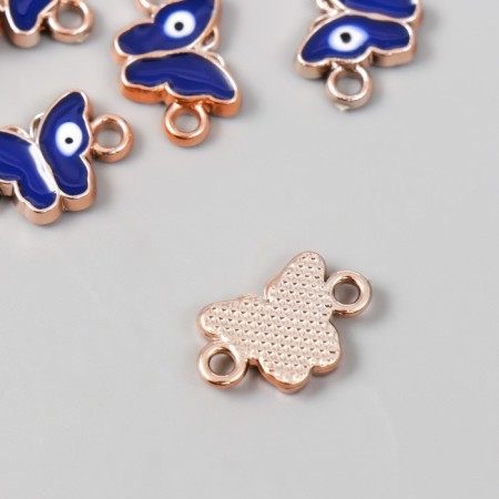 Decor for creativity plastic for metal "Butterfly from the evil eye" set of 10 pcs 1.1x1.7 cm-1