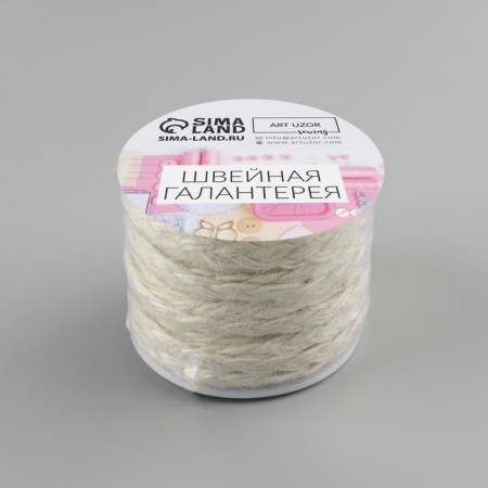 Weekes decorative canvas “Kosichka”, 6 mm, 9 ± 0.5 m, light-beige color-3