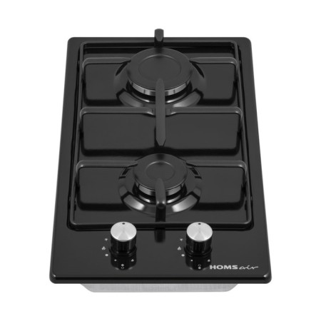 Honing panel Homsair Hge323GCBK, gas, 2 burners, black-6