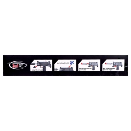 The Uzi automatic machine, with a laser, shoots rubber and gel bullets-8