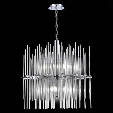 Suspended chandelier ST LUCE. SL1628.103.08. TERAMO. 8x40 watts, E14, 65x65x65 cm, chromium color-1