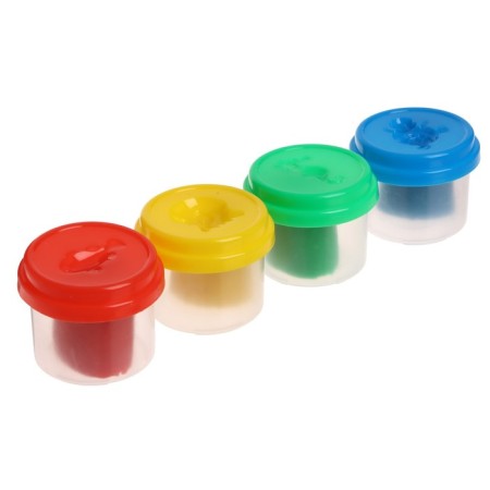 Plant -based plasticine set 4 colors, 80 g, happycolor, mix-2