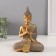 Souvenir Polystone "Buddha - Mudra Namascar" gold 9.5x13.5x19.5 cm