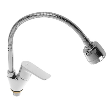 Accoona A84812 kitchen mixer, single -leaf, flexible spout, silumin, chrome-1