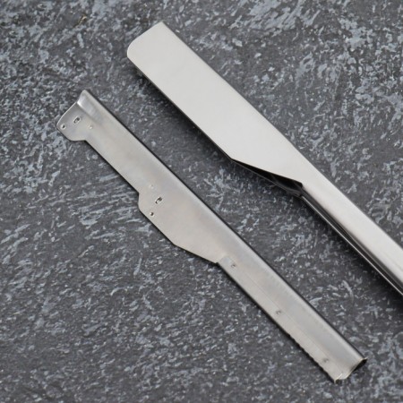 Dangerous razor, shavett, without blades, 24 × 2.5 × 1.3 cm, plastic, white/silver color-8