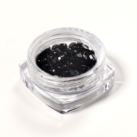 Rhinestones for decor, round, multi -size, black color-4