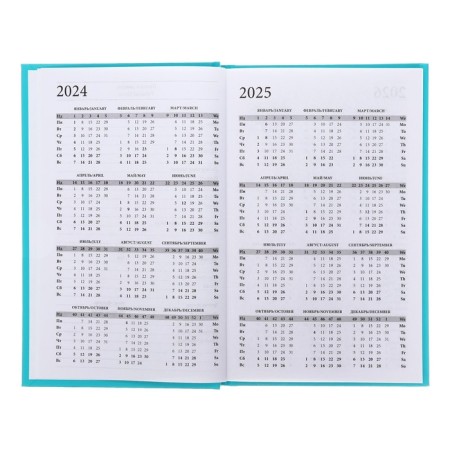 Diary of a low -up a5 128 sheets, a boumvinyl cover, turquoise-3
