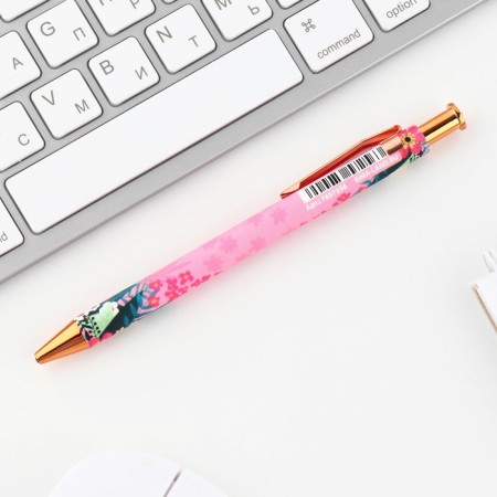 Automatic plastic handle "beloved teacher", ball 7.0 mm, blue paste.-3