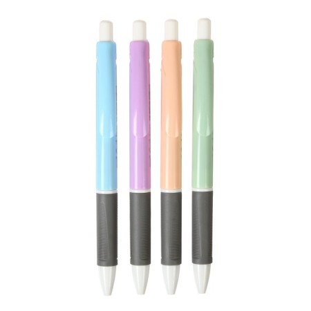 Automatic ballpoint handle 0.8 mm blue, with a rubber holder, Mix case
