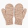 New Year. Double children's mittens, beige color/penguin, size 12 (3-6 years)