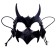 Carnival mask "Skull with horns", black color