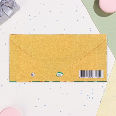 Money envelope "Congratulations!" Glitter, Congrev, Golden Coins, 17 x 8 cm-2