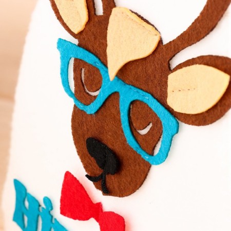 Bath cap with applique "Hipster Artem"-2