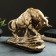 Figure "Bull on Stone" 29x38cm bronze with gilding
