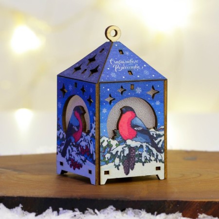 The desktop flashlight of "Happy Christmas", 5 x 5 x 10 cm.-2