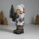Souvenir Ceramics Light "Baby in a gray coat, with a Christmas tree and a bear" 10.5x8.5x19 cm