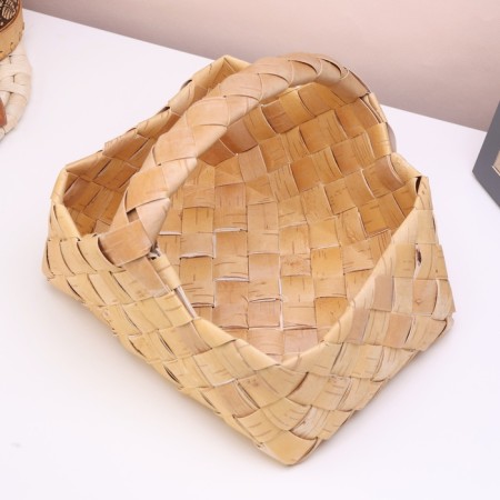 Alyonka basket, wicker, 22x16x10/22 cm, birch bark-2