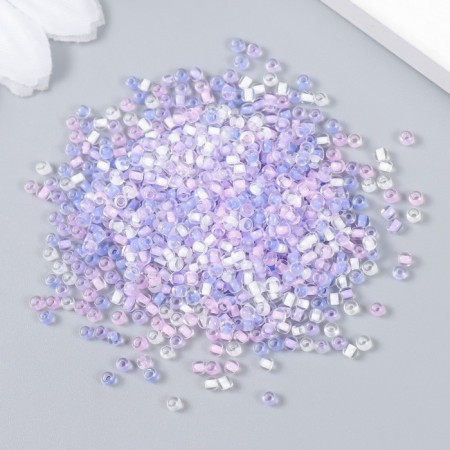 Glass 12/0 "Transparent. Color middle. Lilac" 10 g