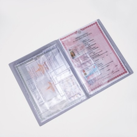 Folder for documents, 3 sets, blue color-3