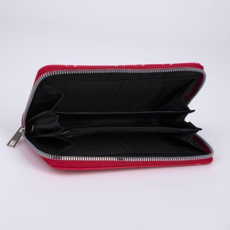 Women's wallet, lightning department, raspberry color-1