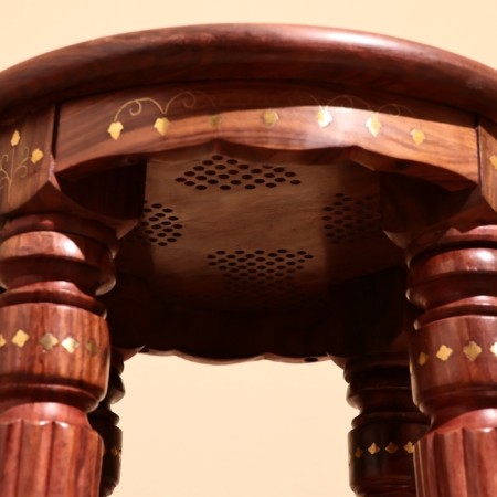 Coffee table 38x38x38 cm, tree shisham-5
