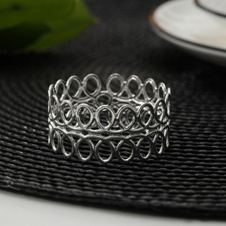 Ring for napkins "Wreath", 4.5 × 2 cm, silver color