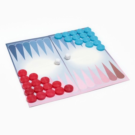 Checkers-nards, color "game time", board games, d-2.2 cm, 32x32 cm-2