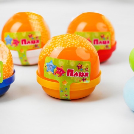 Slime "Plus", with balls, orange, capsule 40 g-1