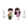 Toy in a car deflector, a couple in love, K4