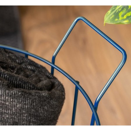 Infinity basket, metal, 46.3x36.9x40.6 cm, blue color-2