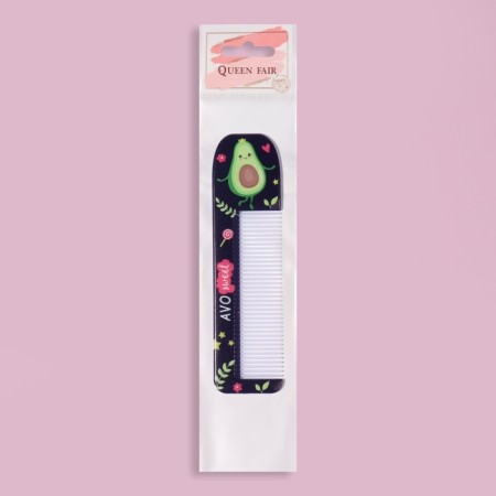 Avocado comb, with a pen, curly, 14.7 × 3.7, multi -colored-3